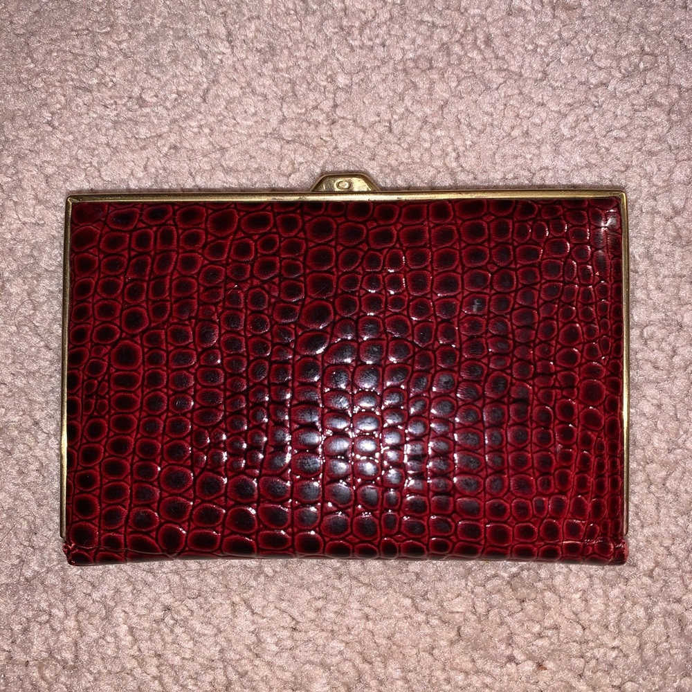 Unisex Royce leather red sleek wallet